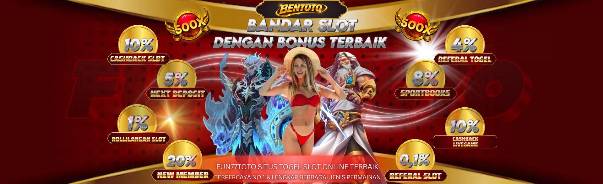 Banner promosi daftar member baru BENTOTO